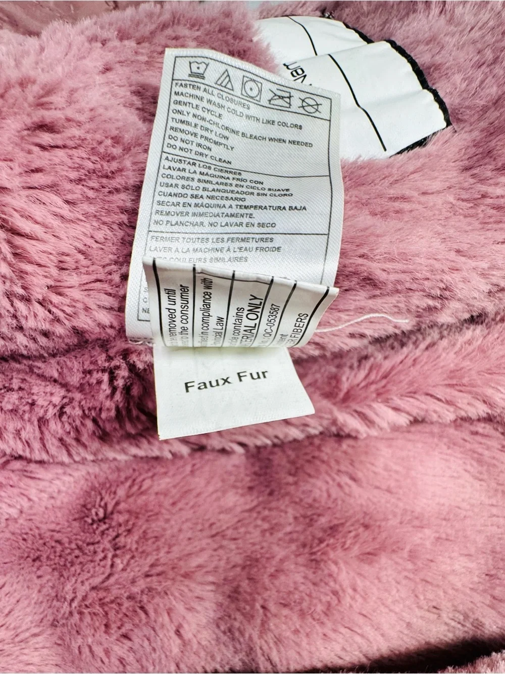 Dkny Pink Girls Puffer Jacket with Faux Fur Hood
